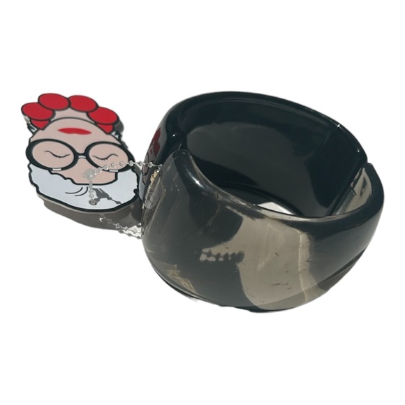 IRIS lucite magnetic cuff closure INC. INTERNATIONAL CONCEPTS BANGLE - Picture 3 of 5